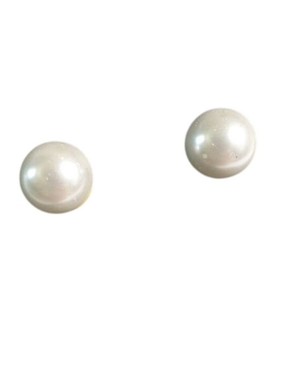 White Faux Pearl Stud Earrings Closure Lightweight Jewelry Costume Mom Gift